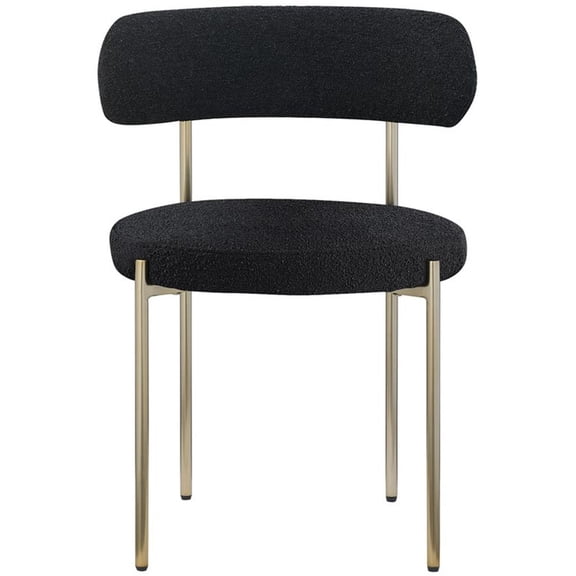 Meridian Furniture Beacon Black Boucle Fabric Dining Chair