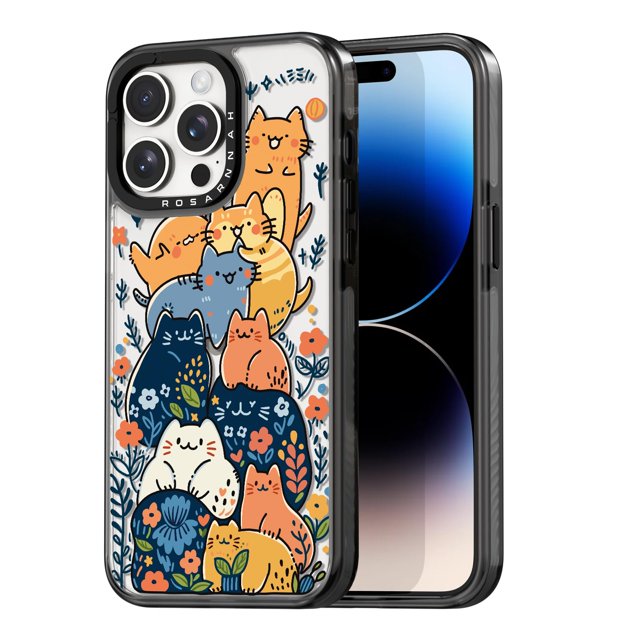 Funda para teléfono Rosarnnah compatible con iPhone 14 6.1, color negro