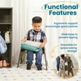 thumbnail image 4 of ECR4Kids Stackable Toddler Chair, 10in, Wooden, Grey Wash, 2-Pack, 4 of 9