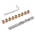 POWERTEC 50-Pack 1/4-20 Threaded Inserts For Wood – Zinc-Plated Nut Inserts For Hardwood, Softwood & Furniture