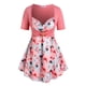 thumbnail image 1 of Camiseta con Estampado de Flores y Anillo Rosegal Camisetas tallas grandes, 1 of 5