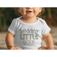 thumbnail image 4 of Baby Newborn Gift Sassy Little Soul Statement Bodysuits (6M, White), 4 of 5