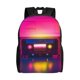 thumbnail image 1 of Fotbe Neon Cassette Tape Mochila de Viaje para Laptop, Mochila Ejecutiva Delgada y Resistente 15.6", 1 of 8