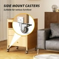 thumbnail image 5 of Side Mount Casters, 1.5 Inch Furniture Wheels, L-Shaped Rubber Casters Set of 4, 360-Degree Locking Swivel Top Plate Small Castor Wheels for Furniture, Baby Bed, Kitchen, Cabinet, Table., 5 of 6