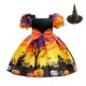 thumbnail image 1 of De Vestido de Halloween para niñas, vestido estampado, disfraz de bruja para juego de rol, disfraz de mascarada, 1 of 8