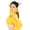 Yellow, variant on BellyLady Belly Dance Tribal Face Veil With Beads, Halloween Costume Accessory-Yellow