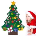 thumbnail image 1 of Juego de árbol de Navidad de fieltro Diy, adornos desmontables, regalos de Navidad para colgar en la pared para niños, decoraciones navideñas, 1 of 5