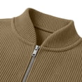 thumbnail image 5 of Bosfbaoi Men's Quarter Zip Ribbed Sweatshirts Stand Collar Kangaroo Pocket Long Sleeve Casual Pullover Tops, 5 of 7