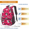 thumbnail image 3 of Boston Terrier and Polka Dot Red 17" School Backpacks for Teens,Waterproof Oxford Fabric,S-Shape Padded Straps for School,Travel,Hiking,Camping, 3 of 6