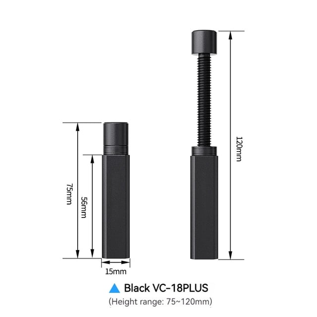 VC-18 Graphics Card GPU Holder Support Adjustable Telescopic Rotary Screw Video Card Bracket Desktop PC Case Accessory Teucer-VC-18plus-BK