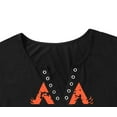 thumbnail image 4 of Halloween Pumpkin Shirt for Women Hocus Pocus Shirts Pumpkin Face T-Shirt Funny Tee Tops, 4 of 6