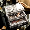 thumbnail image 3 of 3 Layer Acrylic Ring Earrings Organizer Jewelry Storage Drawer Box Container, 3 of 4