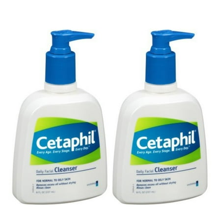 Cetaphil Daily Facial Cleanser for Normal to Oily Skin, 8 Oz - 2 (Best Face Wash For Male Oily Skin India)
