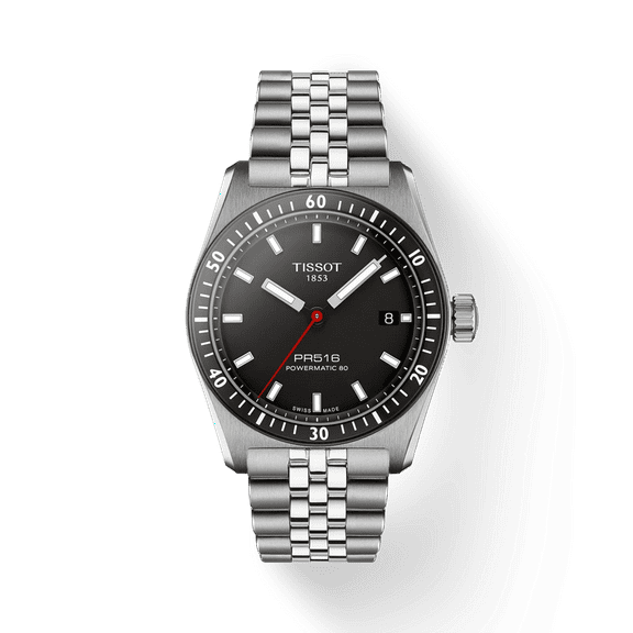 Tissot PR516  Powermatic 80 Automatic Black Dial Men's Watch T1494071105100