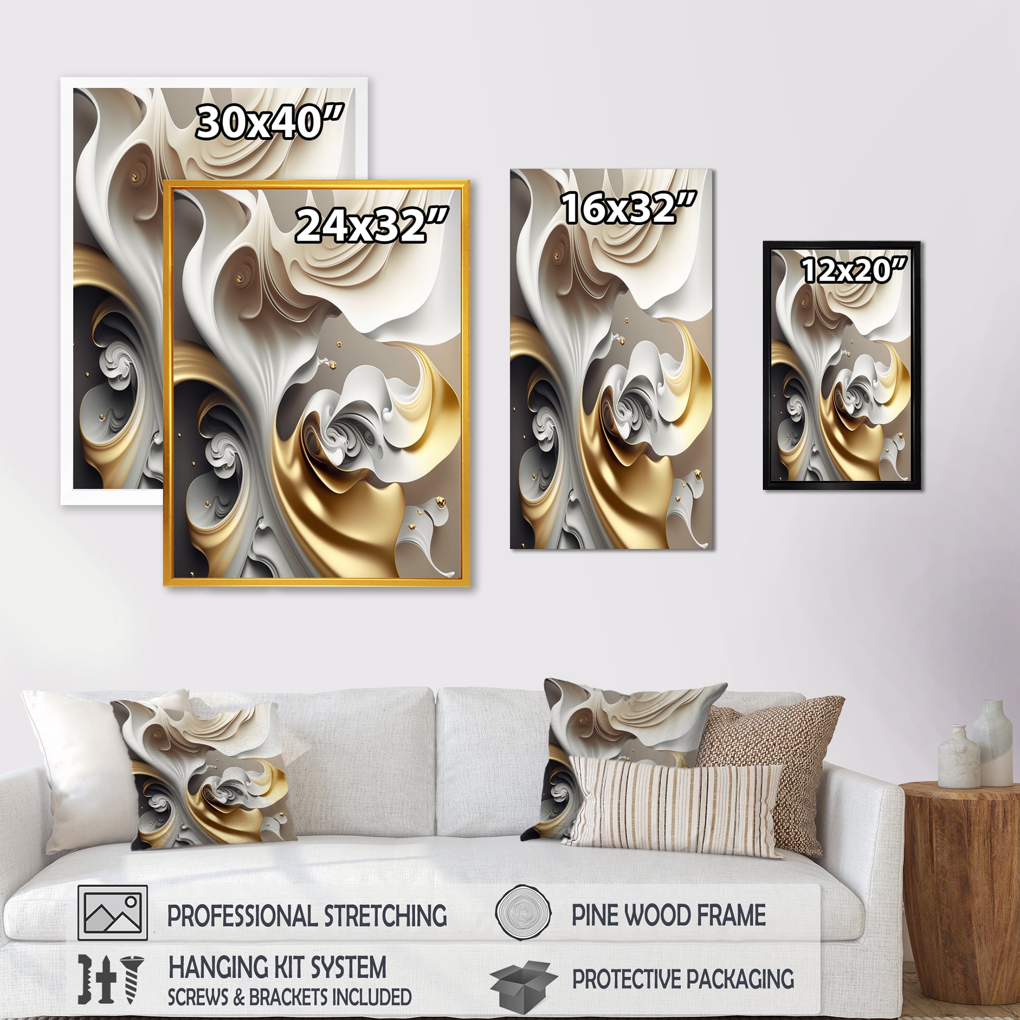 Designart Abstract Geode Liquid Canvas Wall Art