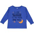 thumbnail image 3 of Inktastic I Love My Little Brother to the Moon and Back Boys or Girls Long Sleeve Toddler T-Shirt, 3 of 5