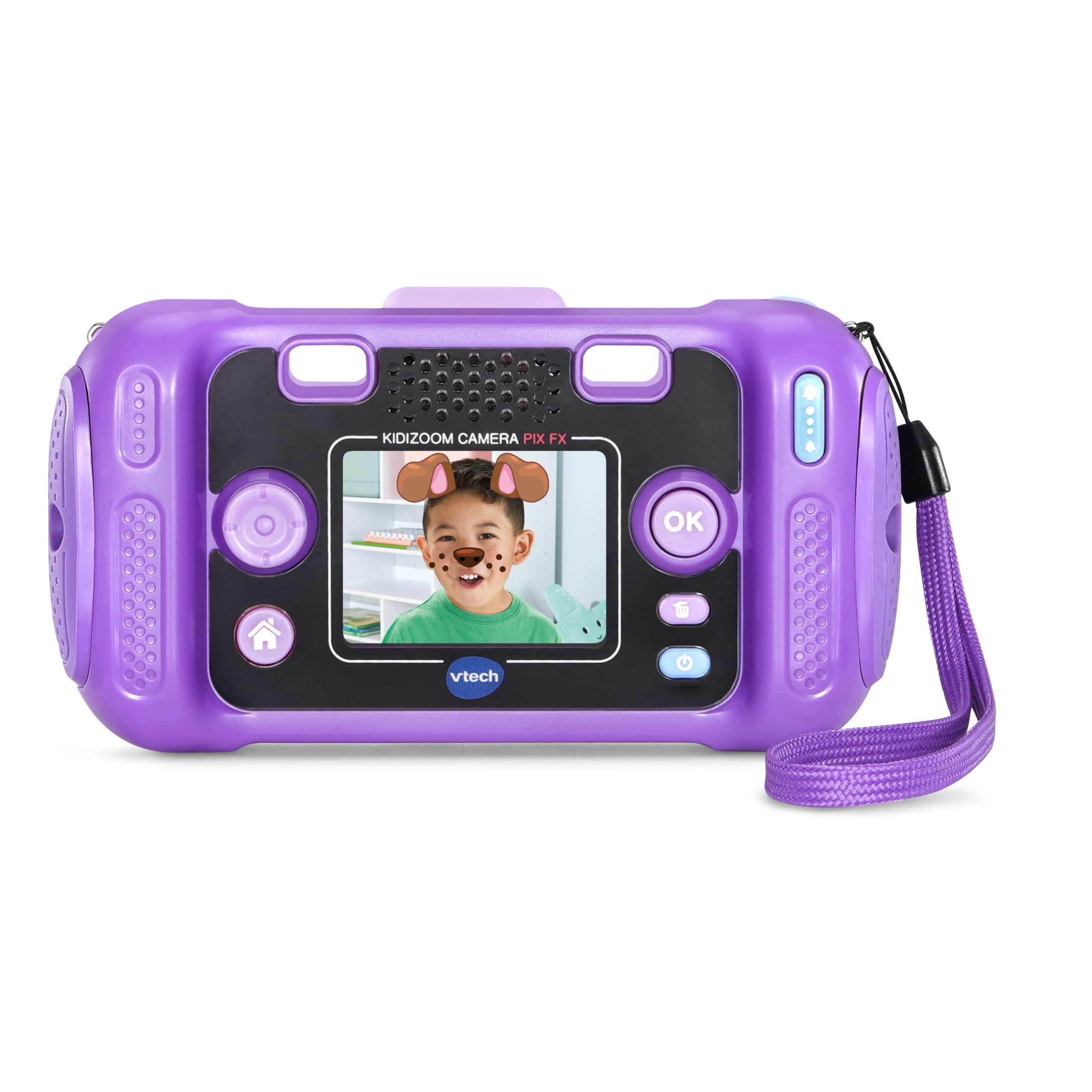 VTech Kidizoom Pix Purple Digital Camera for Kids with Rotatable Lens and Creative Tools