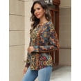 thumbnail image 5 of Zeagoo Womens Henley Tops Long Sleeve Boho Style Tee Shirts Dressy Outfits Blouses Business Casual, 5 of 6