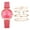 Red, variant on Womens Casual Watch Dainty Stackable Bracelets Set Analog Quartz Wrist Watches with Leather Strap Gifts for Women Teen