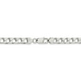 thumbnail image 4 of 925 Sterling Silver 6.7mm Polished Open Curb Chain 26 Inch, 4 of 7