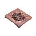 thumbnail image 4 of Tnarru Walnut Wood Teapot Mat Teapot Coaster Tea Accessory Decor Tea Serving Tray Tea Pot Holder for Office Household Indoor Kitchen , Square, 4 of 8