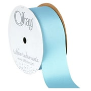 Offray Ribbon, Powder Blue 1 1/2 inch Grosgrain Polyester Ribbon, 12 feet