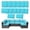 Cyan, variant on 14 Pcs Patio Cushion Covers Replacement Outdoor Couch Cushions Covers Splashproof Sofa Slipcovers Set with Zippers,Patio Furniture Protector, Couch 3 Sizes, Covers Only