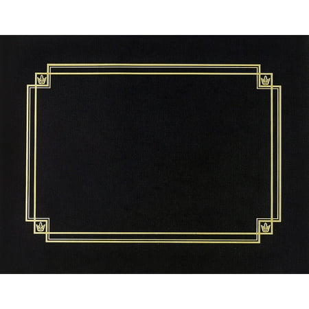 UPC: 0601952386039 | Great Papers Premium Textured Certificate Holder Black 938603
