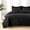 Black, variant on King Quilt Set - Lightweight Summer Bedspread Bedding Set for All Season, 3 Piece (1 Quilt, 2 Pillow Shams)