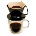 thumbnail image 2 of Fino Pour-Over Filtro de preparación de café Cono Número 1 Tamaño Negro Prepara 1 a 2 porciones Juego de 2, 2 of 6
