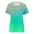 thumbnail image 3 of UANWENN Débardeurs d'Été Dégradés à Col Rond pour Femmes, Manches Courtes, T-Shirts d'Entraînement Décontractés, T-Shirts Amples à Manches Longues pour Femmes, 3 of 3
