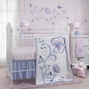 Lambs & Ivy Mackenzie 3-Piece Crib Bedding Set - Pink, Purple, White, Garden