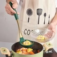 thumbnail image 2 of 8-Piece White Kitchen Utensil Set with Gold Handles, Stainless Steel Cooking Tools, Includes Spatulas, Ladle, Spoons for Nonstick Cookware (Gold and White), 2 of 9