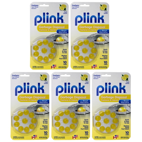 Plink Garbage Disposer Cleaner & Deodorizer (10-Count) Pack of 5