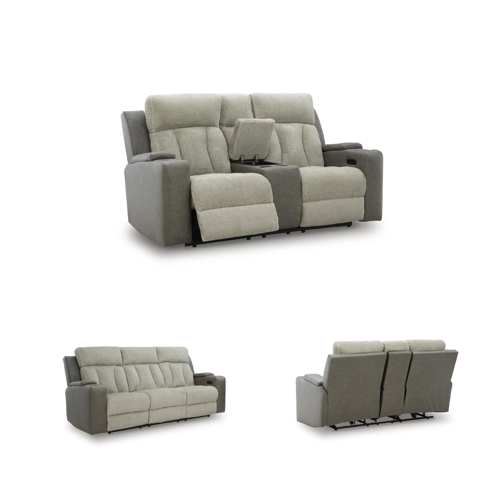 Signature Design by Ashley Point Clear Gray Power Reclining Loveseat