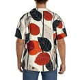 thumbnail image 7 of Balery Modern Abstract Leaf Pattern Men's Casual Button Down Shirt Short Sleeve Textured Summer Cuban Beach Shirts-XX-Large, 7 of 7