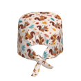 thumbnail image 2 of Kdxio Forest Squirrel Nuts Pattern Turban Hat for Women Men Comfortable Adjustable Cleaning Working Cap with Sweatband, 2 of 8