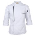 thumbnail image 1 of Dalazy Retro Chef Jacket Coat Uniform Long Sleeve Hotel Kitchen Apparel White 3XL, 1 of 1