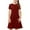 Wine, variant on Posijego Girls Short Sleeve Dresses Casual T-Shirt Summer Dresses A-Line Swing Flowy Dresses Size 4-14 Years