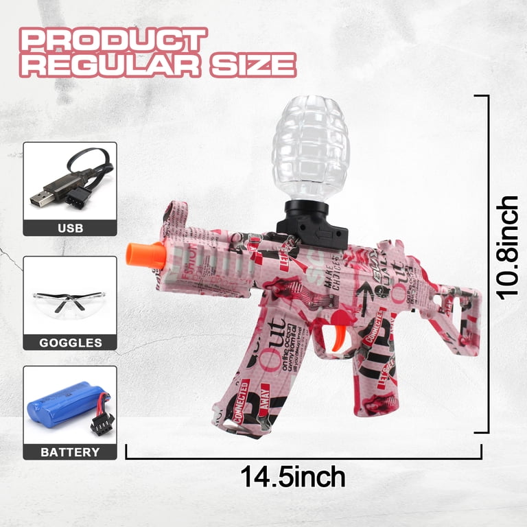 BIU BLASTER Gel Ball Blaster Pink Graffiti Electric Water Bead