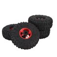 thumbnail image 4 of Rubber RC Crawler Tire Set, Metal Hex Hub Wheel Rims, Improved Traction Shock Absorption for 1.9 Inch RC Tire, 4 of 7