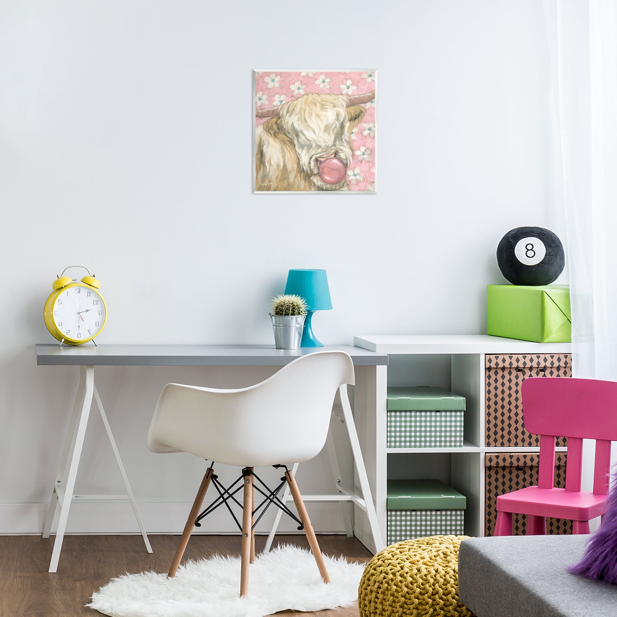 Stupell Industries Bubblegum Cutie Cattle Wall Plaque Art, design by Sara G. Designs