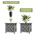 thumbnail image 3 of Pure Garden 15.5-Inch Outdoor Lattice Planter Box Plant Pot 2-Pack, Gray, 3 of 8