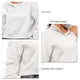 thumbnail image 5 of Sudadera con media cremallera para mujer, sudadera sin capucha de fibra de poliéster transpirable de Color puro, sudaderas informales para oficina, color blanco S, 5 of 6