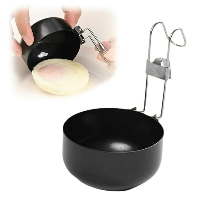 Egg Steamer for Kitchen – Stainless Steel Egg Cooker with Hang Ear Ring Non-Stick Poached Egg Maker Boiled Eggs Tool for Effortless Breakfast Egg Ring Organizer Durable 2024 Model
