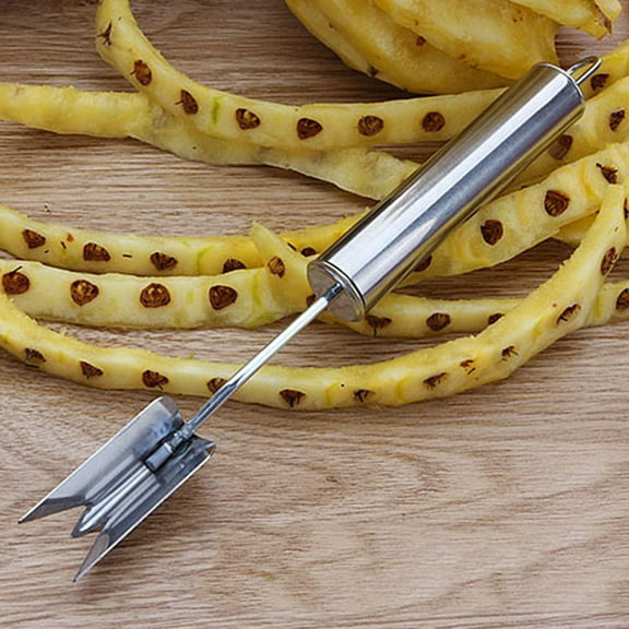 Raindrops 4pcs Stainless Steel Pineapple Peeler Cutter Eye Remover Tools For Preparation For Home Kitchen Outdoor Use