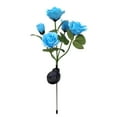 thumbnail image 5 of KMSS Solar Garden Lights Outdoor Waterproof Solar Flowers Decorative Lights 5 Heads Rose Flowers Solar Yard Lights for Outside Patio Lawn Party Decor, 5 of 8