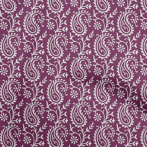 oneOone Cotton Poplin Dark Magenta Fabric Block Fabric For Sewing Printed Craft Fabric By The Yard 56 Inch Wide