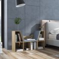 thumbnail image 2 of HOMCOM 6-Cubby Bookcase Bookshelf with Cushion Reading Nook, Oak, 2 of 10