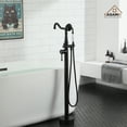 thumbnail image 6 of CASAINC Classical Freestanding Bathtub Faucet with Hand Shower Hand in Matte Black, 6 of 8